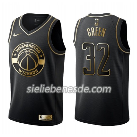 Herren NBA Washington Wizards Trikot Jeff Green 32 Nike Schwarz Golden Edition Swingman